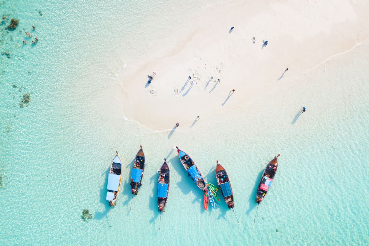 Patong beach bird eye view