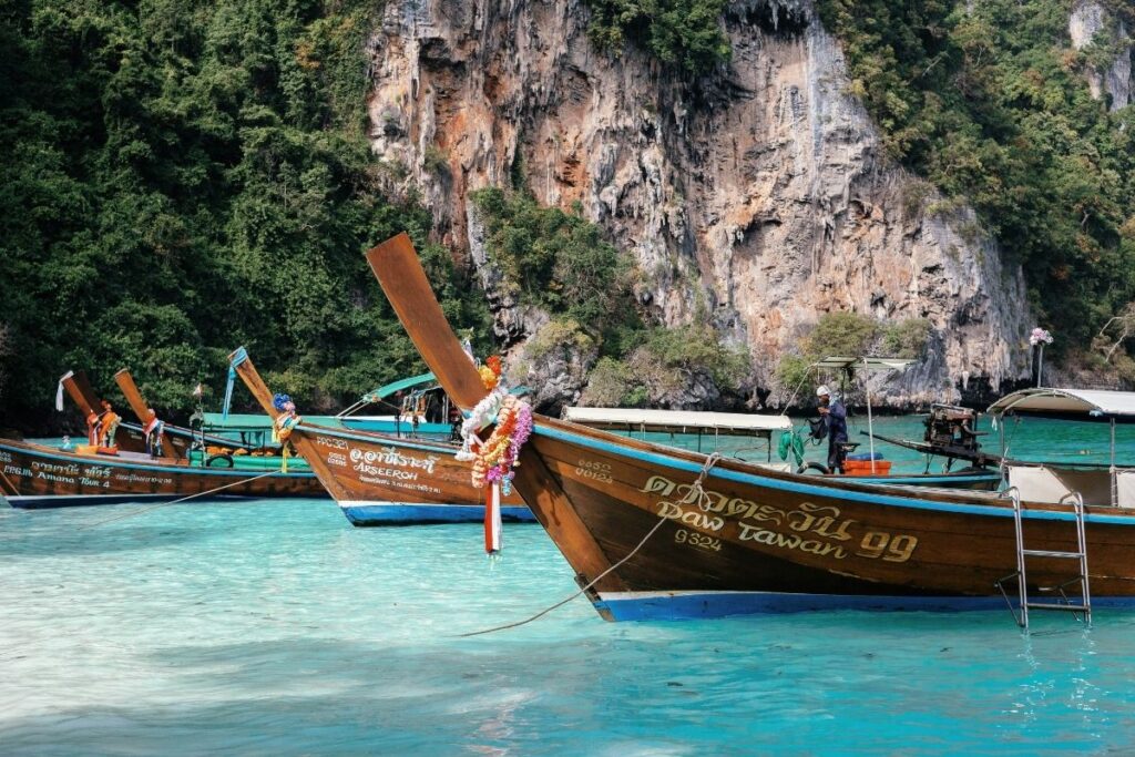 Long Tail Boats at Phuket Beach