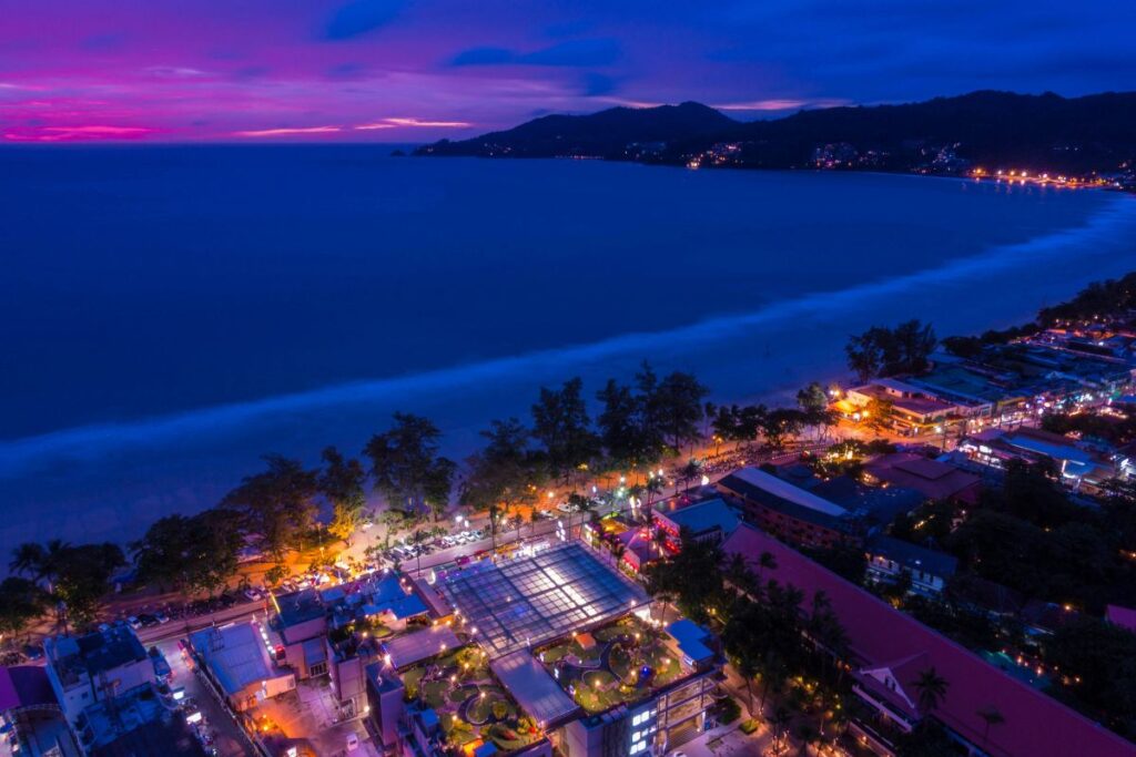 Patong beach at night