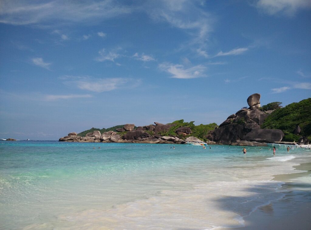 Similan Island with sandy beaches and turquoise water