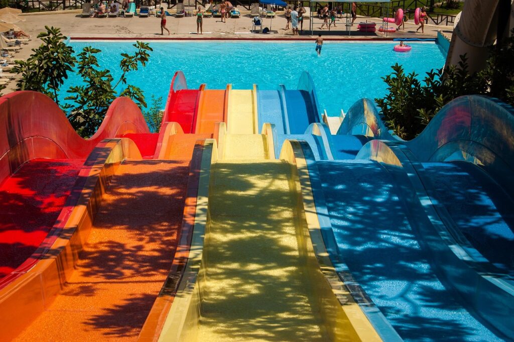 slides at water park