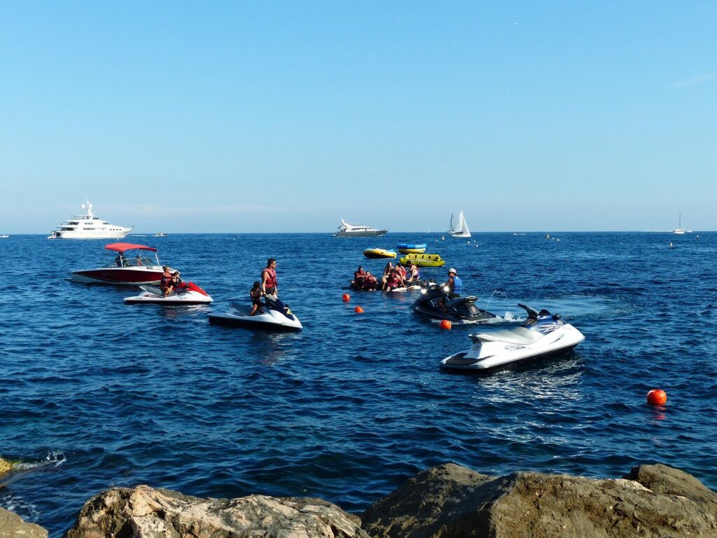 jet skis parking in the ocean