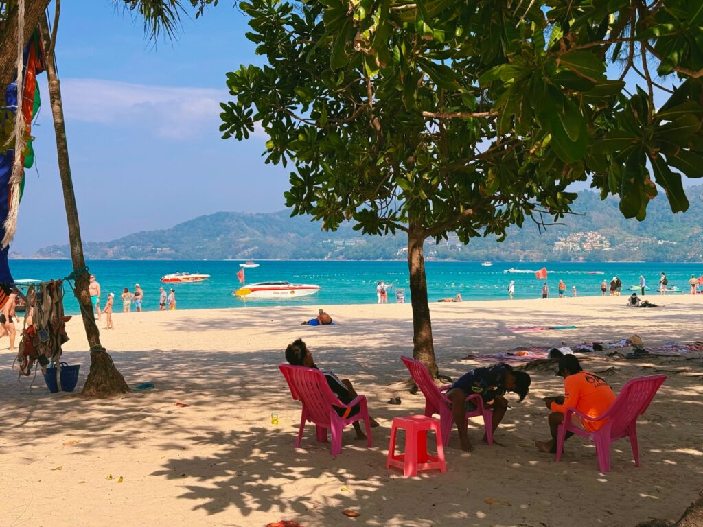 Patong Beach bench